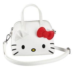 NWT⭐️Loungefly x Hello Kitty Classic Face Mini White Dome Crossbody